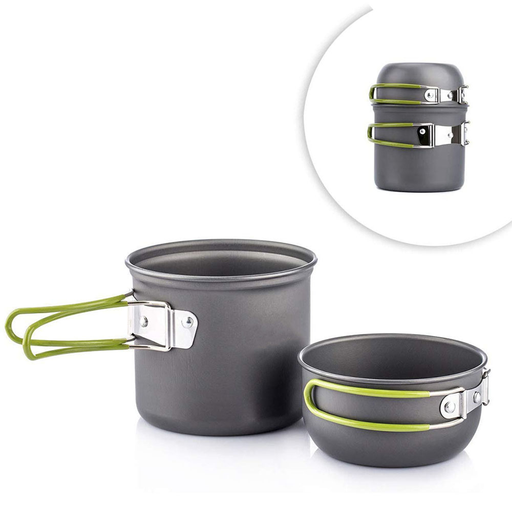 Camping Cooking Gear Set - Ultralight Camping Pots Cookware Set Portable