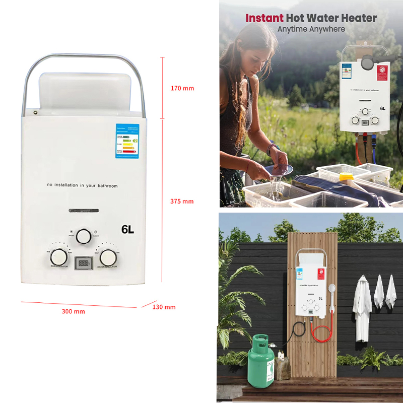 Camping Cooking Propane - Propane Water Heater 6L Instant Gas