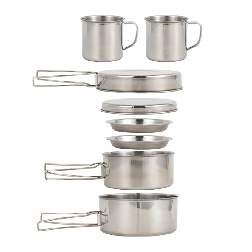 8pcs/Set Camping Cookware Mess - Camping Cooking Gear Set recension och pris