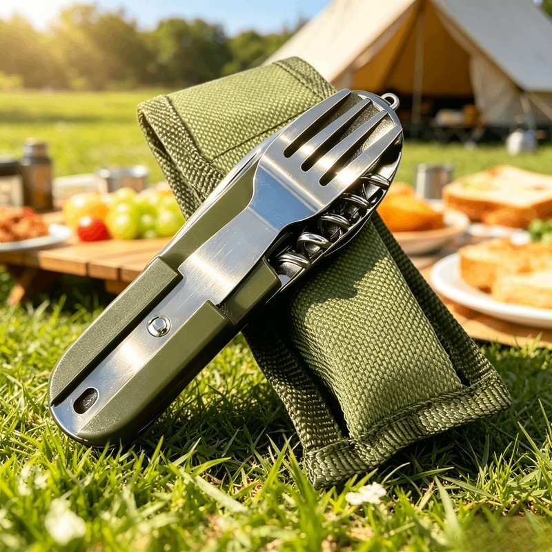 Stainless Steel 7 in 1 Camping - Camping Cooking And Cutlery Set recension och pris