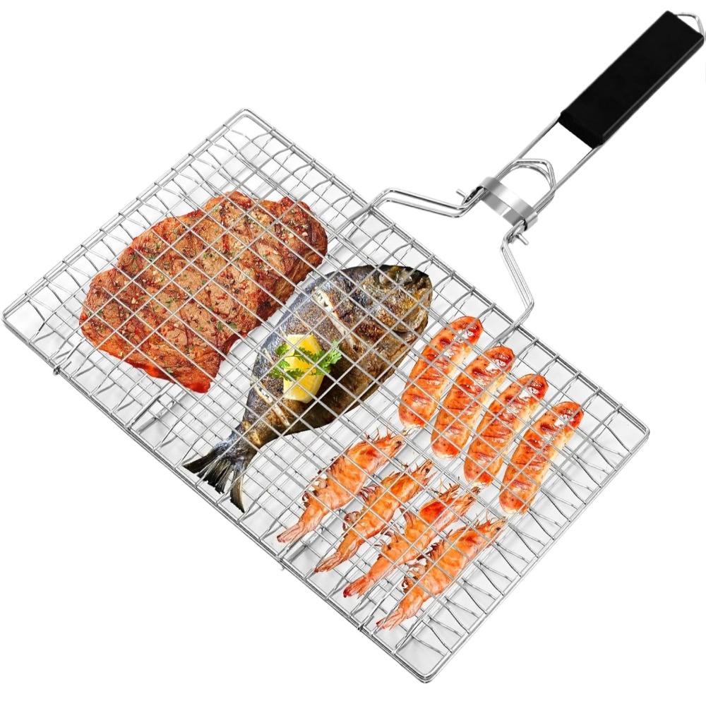 Portable Grilling Basket Foldi - Camping Cooking Basket recension och pris