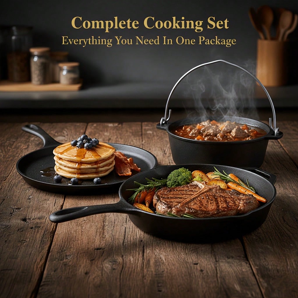 PACILACK Cast Iron Pots And Pa - Camping Cooking Dutch Oven recension och pris