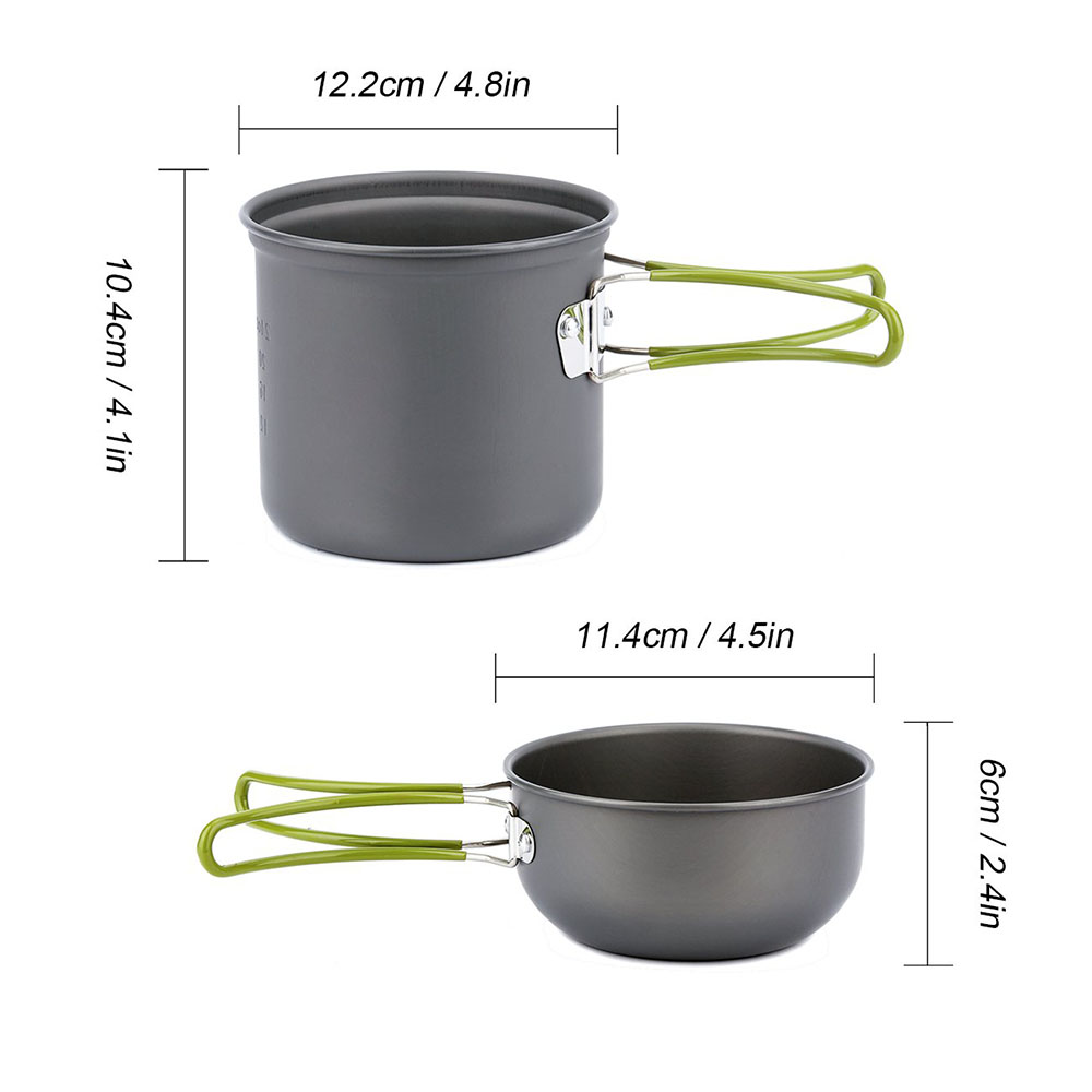 Ultralight Camping Pots Cookwa - Camping Cooking Gear Set recension och pris