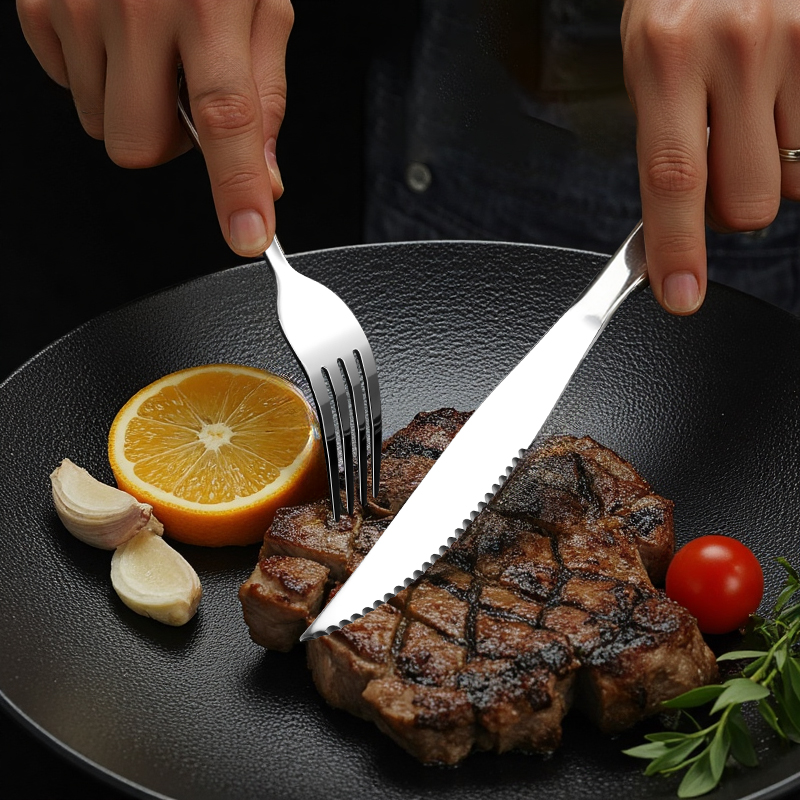 High-End Stainless Steel Trave - Camping Cooking And Cutlery Set recension och pris