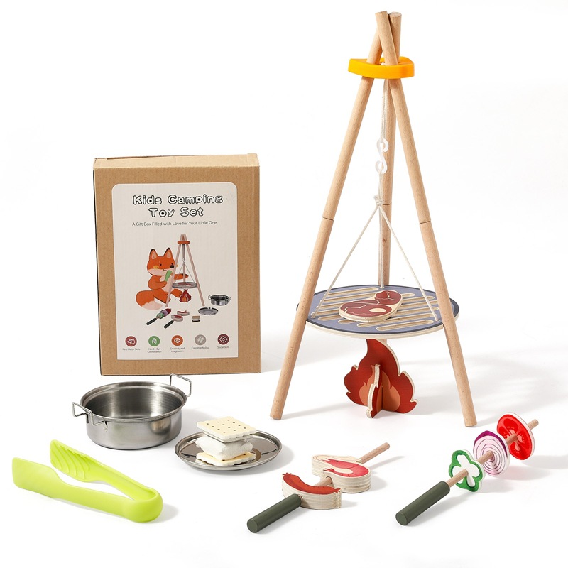 Wooden Kids Camping Barbecue T - Camping Cooking Gifts recension och pris