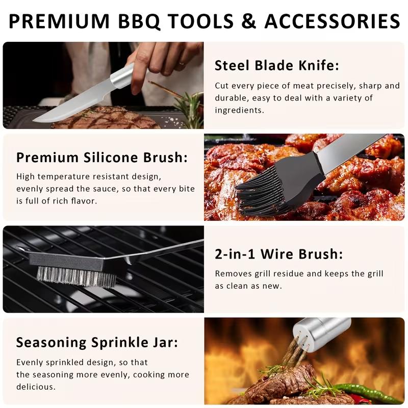 24Pcs BBQ Grill Accessories Se - Camping Cooking Gifts recension och pris