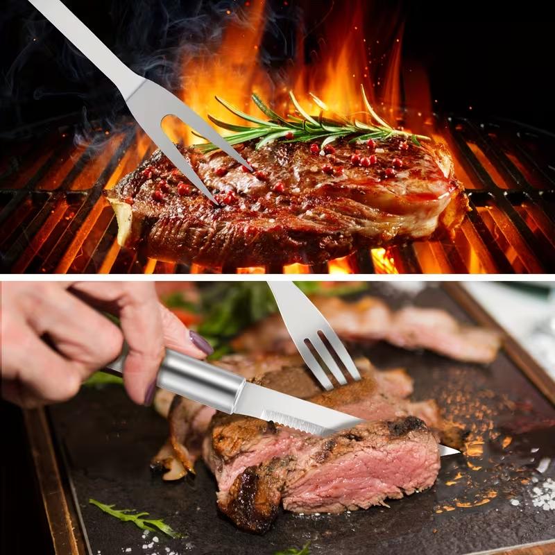 24Pcs BBQ Grill Accessories Se - Camping Cooking Gifts recension och pris