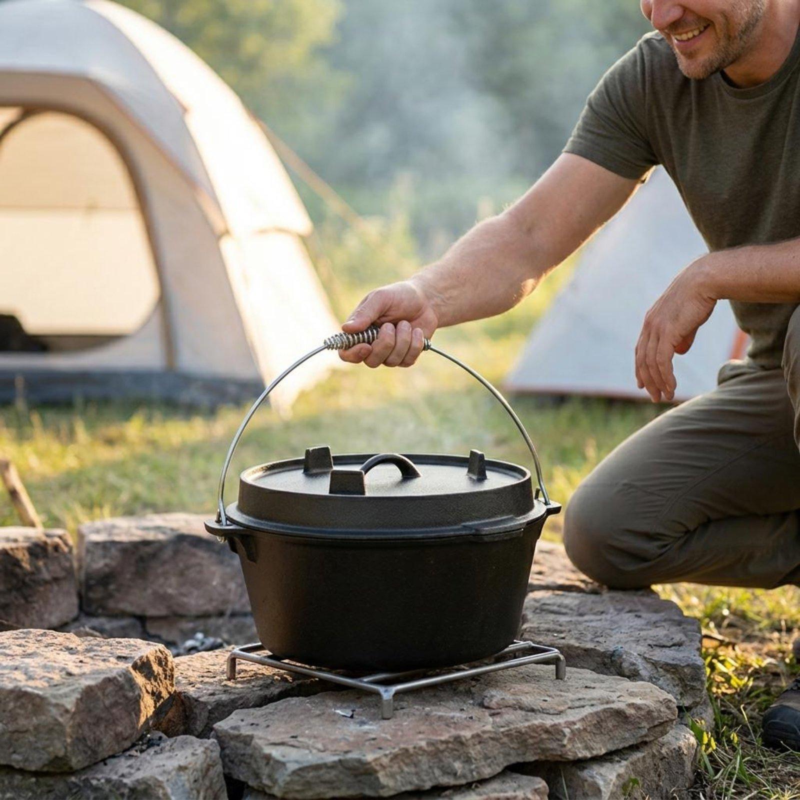 Outdoor Cast Iron Dutch Oven C - Camping Cooking Dutch Oven recension och pris