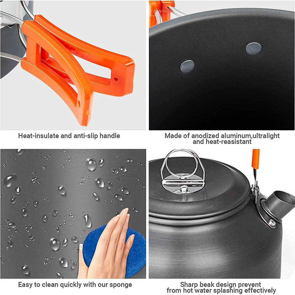 1pcs/1set Camping Cookware Kit - Camping Cooking Gear Set recension och pris