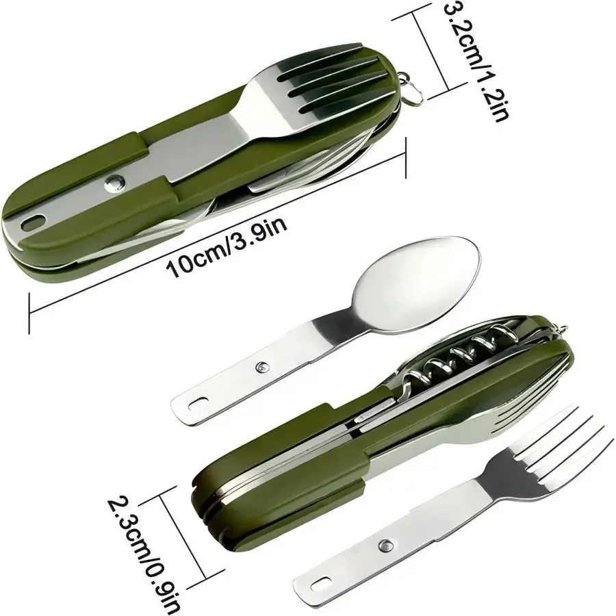 Camping Gear 5-in-1 Stainless  - Camping Cooking Utensil Set recension och pris