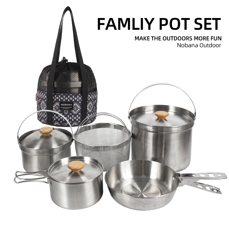 NOBANA Newest Outdoor Stainles - Camping Cooking Gear Set recension och pris