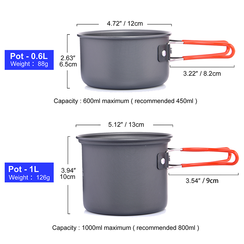 Widesea Camping Cookware Set O - Camping Cooking Utensil Set recension och pris
