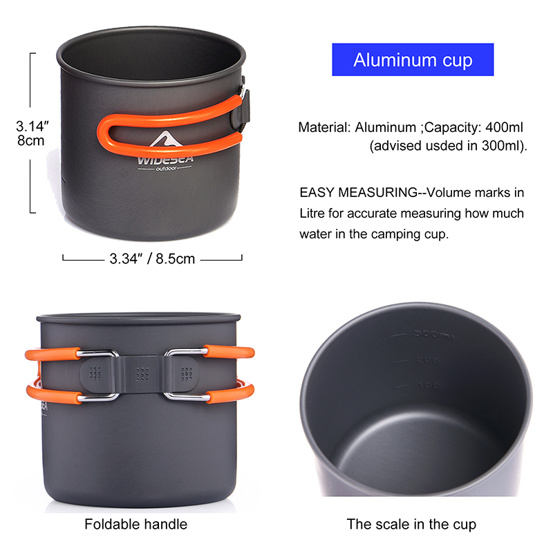 Widesea Camping Cookware Set O - Camping Cooking Utensil Set recension och pris