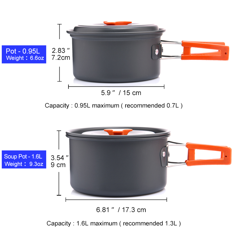 Widesea Camping Outdoor Cookwa - Camping Cooking Gear Set recension och pris