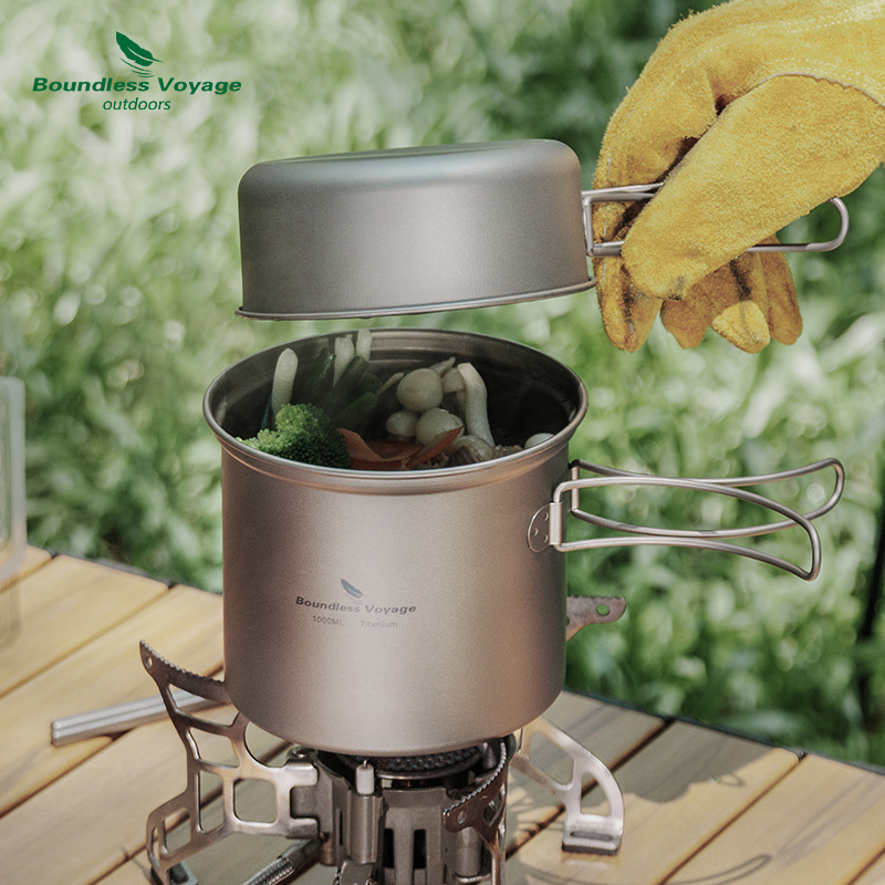 Pure Titanium Folding Boiling  - Camping Cooking Frying Pan recension och pris