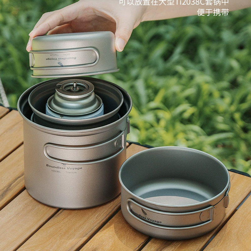 Pure Titanium Folding Boiling  - Camping Cooking Frying Pan recension och pris