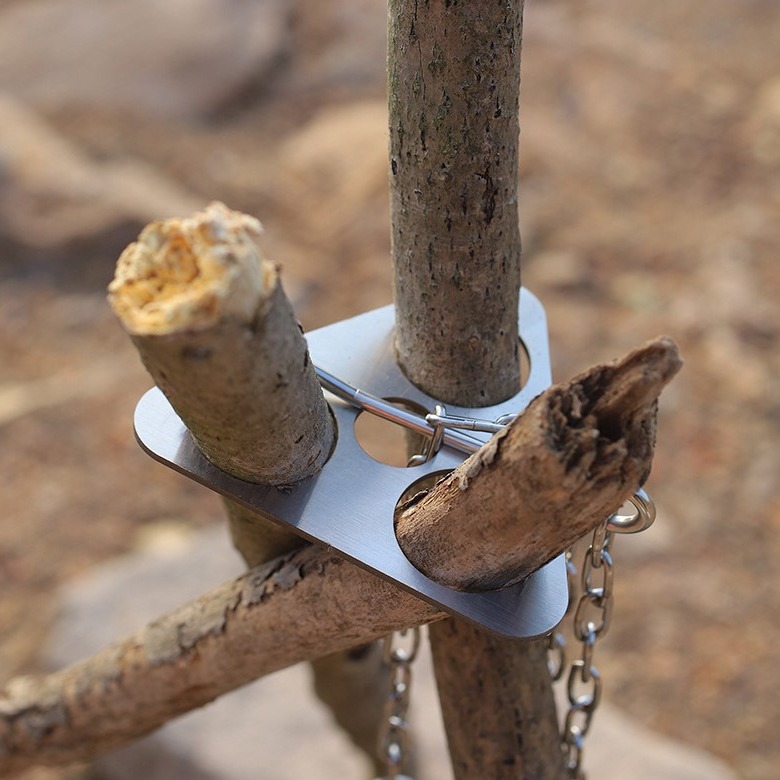 Stainless Steel Camping Tripod - Camping Cooking Gear Set recension och pris