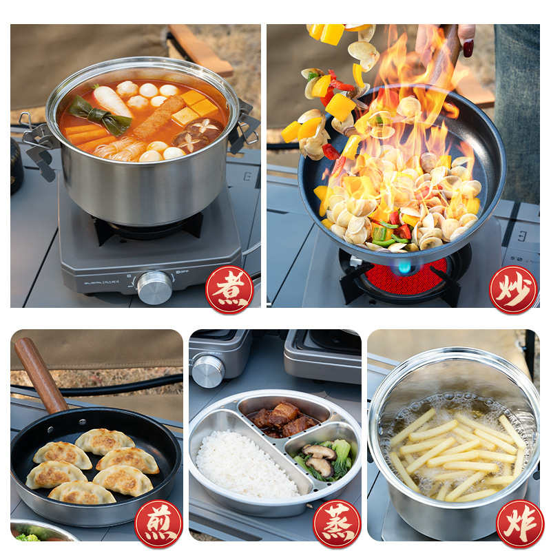 BUERK Outdoor Camping Steamer  - Camping Cooking Frying Pan recension och pris