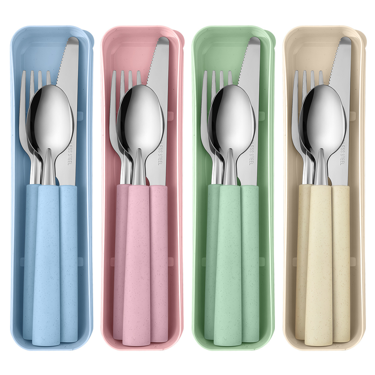 1 set stainless steel portable - Camping Cooking And Cutlery Set recension och pris