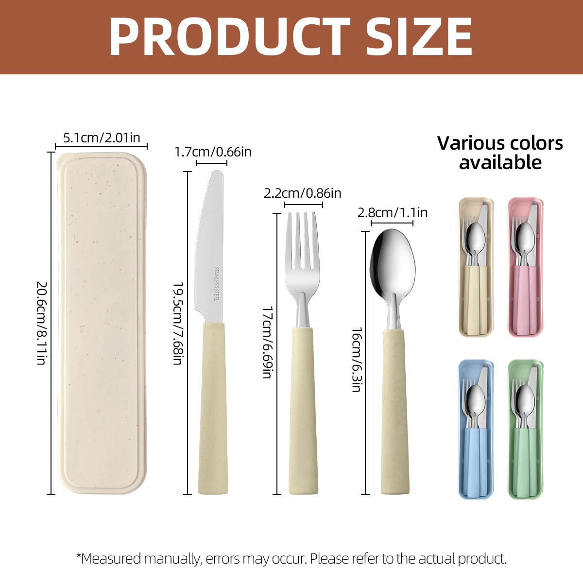 1 set stainless steel portable - Camping Cooking And Cutlery Set recension och pris