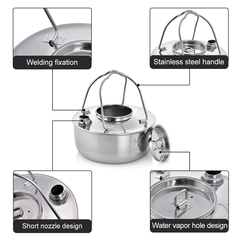 Widesea Camping Outdoor 1.7L S - Camping Cooking Utensil Set recension och pris