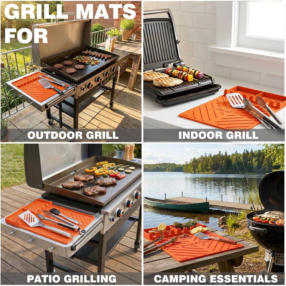 Silicone Grill Mats or Griddle - Camping Cooking Accessories recension och pris