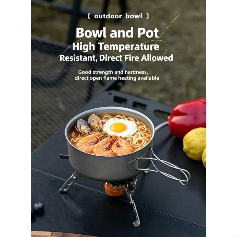 Metal Camping Bowl with Wire H - Camping No Cooking Meals recension och pris