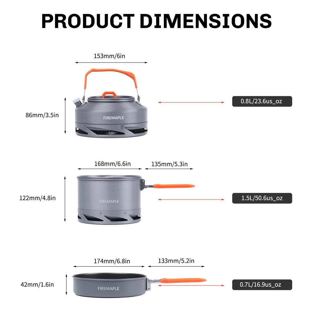 Fire Maple Camping Cookware Ut - Camping Cooking Gear Set recension och pris