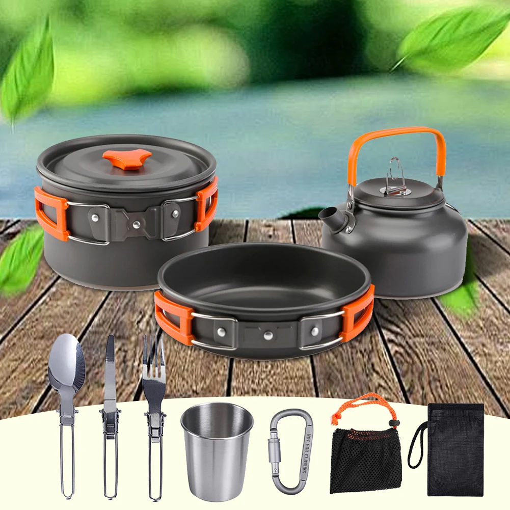 Camping Cookware Kit Kettle Po - Camping Cooking Utensil Set recension och pris