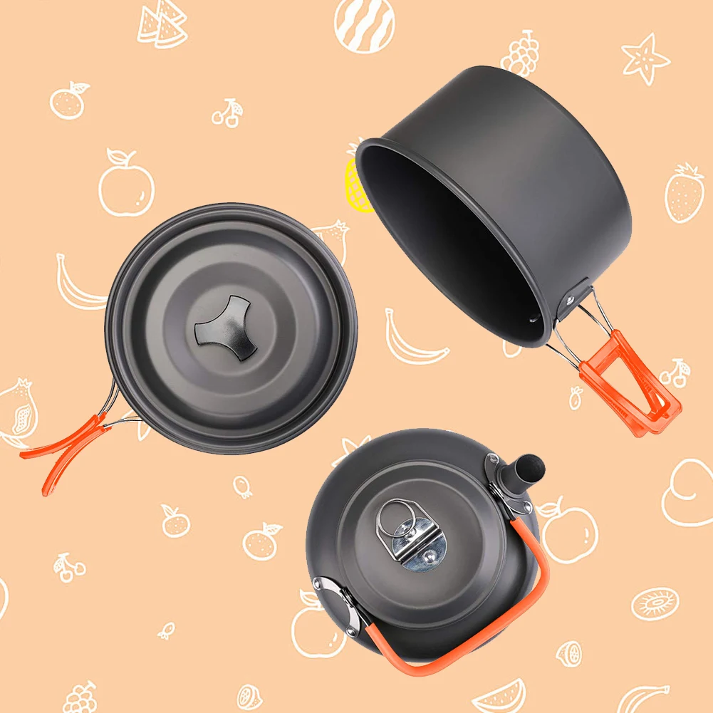 Camping Cookware Kit Kettle Po - Camping Cooking Utensil Set recension och pris