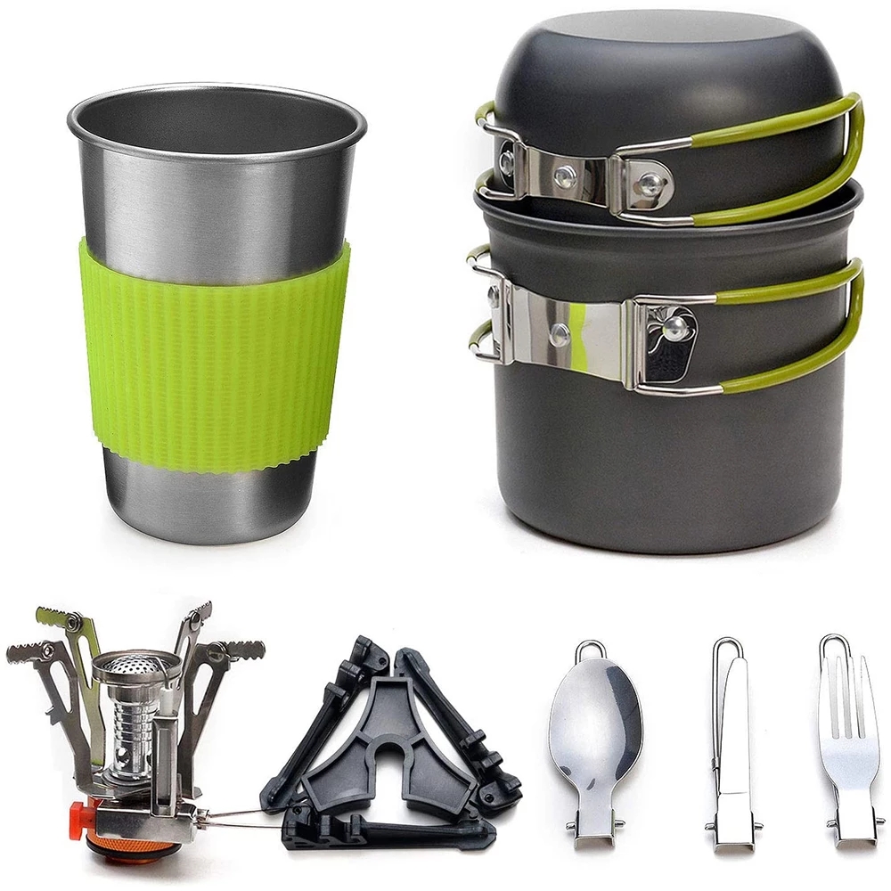 Camping Cookware Kit with Stov - Camping Cooking Gear Set recension och pris